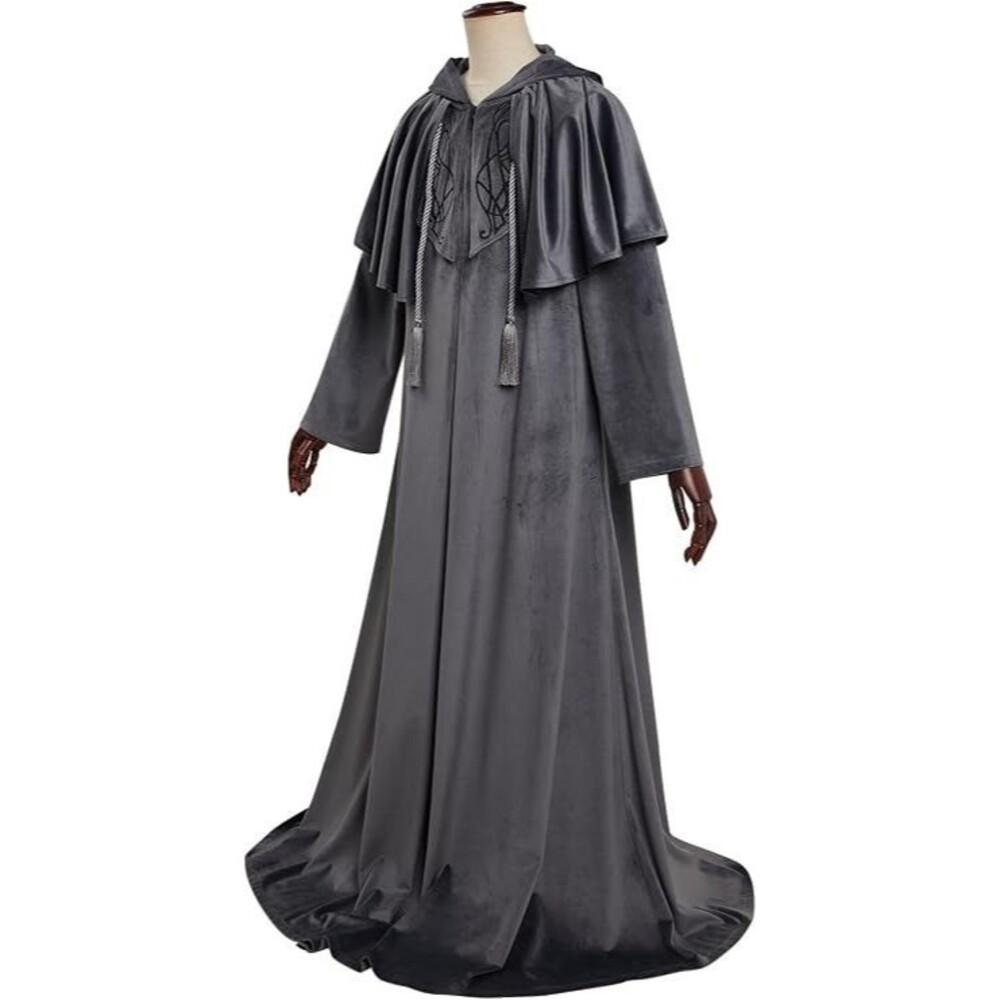 Adult Sophist's Robe Cosplay Costume Medieval Cloak, Grey - Size MEDIUM